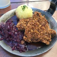 Bodhi Pfanderl (Soy steak with cabbage and potato dumpling)  at Bodhi in Munich