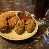 Crunchy yet creamy jalapeño cheese appetizer- Delicious !  at Bodhi in Munich