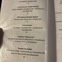 Menu   at Bodhi in Munich
