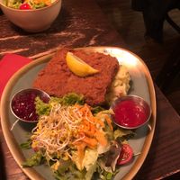 Delicious schnitzel and huge! at Bodhi in Munich