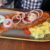 Vegan Fish and Potatoe salad  at Bodhi in Munich