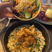 Side salad which accompanies the Käsespätzle  at Bodhi in Munich
