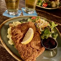 Schnitzel mit Kartoffel- & Blattsalat ⭐️⭐️⭐️⭐️⭐️  at Bodhi in Munich