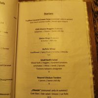 Starters menu at Bodhi in Munich