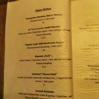 Menu at Bodhi in Munich