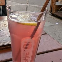 Homemade rose lemonade at Bodhi in Munich