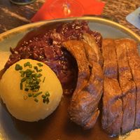 Duck made from saitan  at Bodhi in Munich