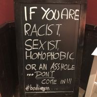Loved the signs that were throughout the restaurant  at Bodhi in Munich