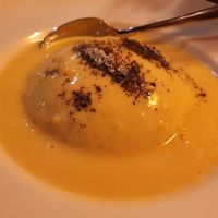 Knödel with vanilla sauce at Bodhi in Munich