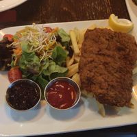 Wiener schnitzel art at Bodhi in Munich