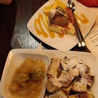 Kaiserschmarn and (the chocolademouse we tot for free, such sweet personel the first evening) at Bodhi in Munich
