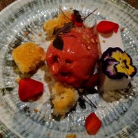 Raspberry-sorbet at Botánico in Gothenburg