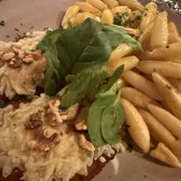 Überbackene vegane Schnitzel mit Schupfnudeln  at Krone in Bad Kreuznach