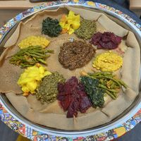 Beyaynetu veggie mix for two  at Addis Alem in North London
