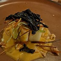 New Year's Eve dinner 3rd course: leeks at conTenedor in Sevilla