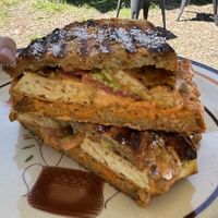 Cajun tofu toastie  at Coffee at Bev's in Inverloch