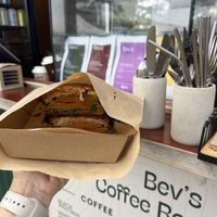 Roasted veg toastie  at Coffee at Bev's in Inverloch