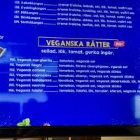 Menu: vegan pizza’s   at Pizzeria Amigos in Torsby