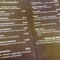 menu 1 at Starfish Cafe in Sihanoukville