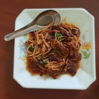 Mushrooms with ginger at Maitreya Healthy Vegetarian Restaurant in Phnom Penh