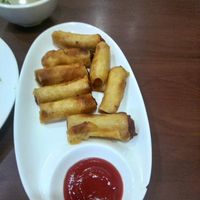 Spring rolls at Maitreya Healthy Vegetarian Restaurant in Phnom Penh