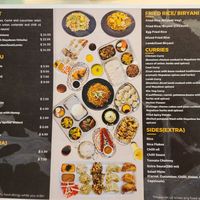 Menu at Mount View Nepalese Resturant in Albury