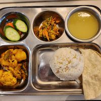 Thali set at Mount View Nepalese Resturant in Albury
