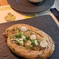 Burek e colesaw salad at BioMania Bistro in Zagreb