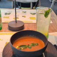 Gazpacho - with some smoked paprika at BioMania Bistro in Zagreb