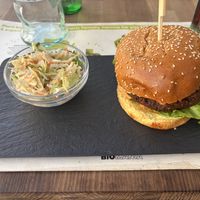 Mania burger   at BioMania Bistro in Zagreb