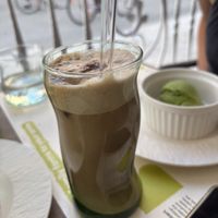 Iced cinnamon latte   at BioMania Bistro in Zagreb