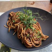 Pasta Bologbese  at BioMania Bistro in Zagreb