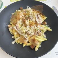Pasta Carbonara  at BioMania Bistro in Zagreb