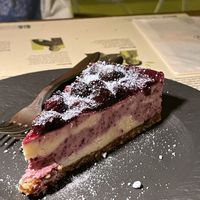 Blueberry and lemon cake  at BioMania Bistro in Zagreb