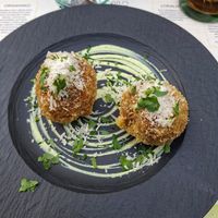Arancini starter at BioMania Bistro in Zagreb