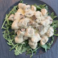 Truffle gnocchi  at BioMania Bistro in Zagreb