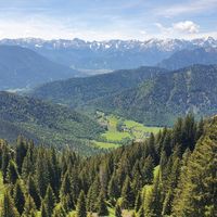 View from the terasse at Die Laberei in Oberammergau