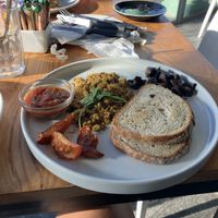 Tofu scramble  at Knead Bakery in Muizenberg