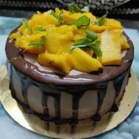 Mango chocolate vegan cake at Cake Lake Nagpur in Nagpur