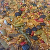 Paella de verduras (sin gluten) at Aral in Valencia