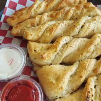 Twisters with marinara sauce and vegan ranch at Patty's Pizza Shack in Elk Grove