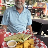 Quesadillas and fresh melon juice!   at Hoja Verde - Al gusto vegano/vegetariano in San German