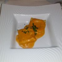 piquillo pepper 'ravioli' at Wynn Encore Hotel - Botero in Las Vegas