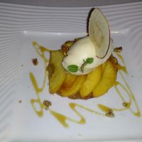 organic caramel apple tarte tatin at Wynn Encore Hotel - Botero in Las Vegas