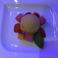 Mango ice cream   at Umami in Maastricht