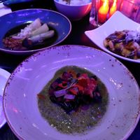 3rd course: paksoi, rice, portobello and tofu zucchini at Umami in Maastricht