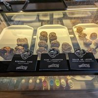 Pastry cabinet at Double Drop Espresso in Armidale