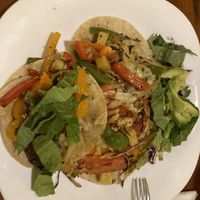 Vegetarian tacos   at El Takazo Jr in Tulum
