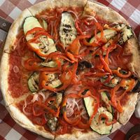 Pizza vegetariana no cheese  at Dolce Vita in Kuta