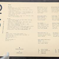 Brunch menu at Kokomo in Christchurch